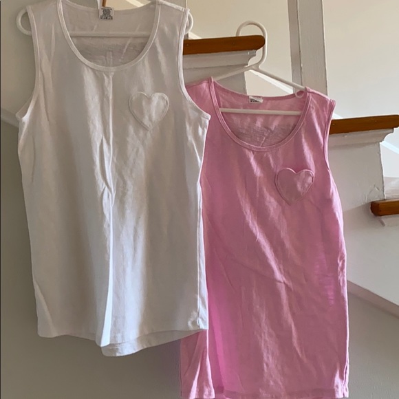 Girls size 14 pink and white tanks - Picture 1 of 7
